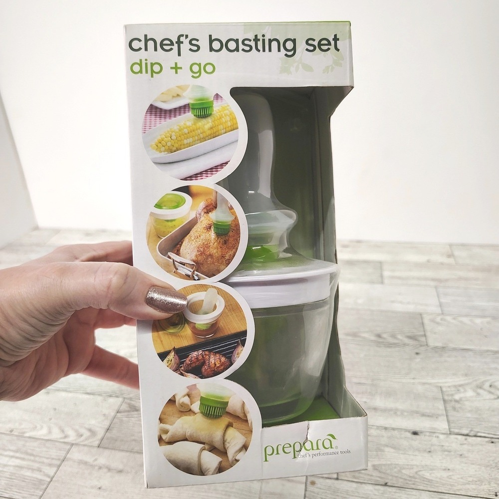 Prepara Chefs Dip & Go Basting Set Silicone Oil Brush for Cooking BBQ & Baking